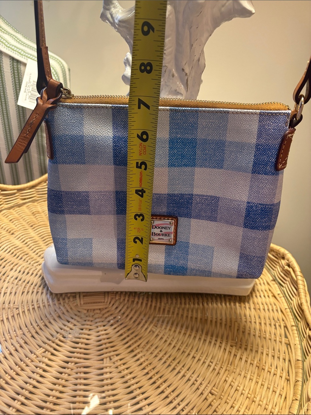 Gingham Blue & White Crossbody - Picture 13 of 14
